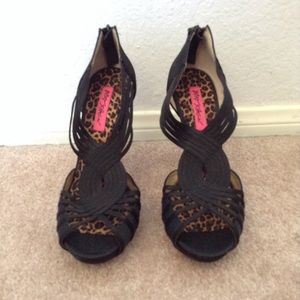 Betsey Johnson satin heels